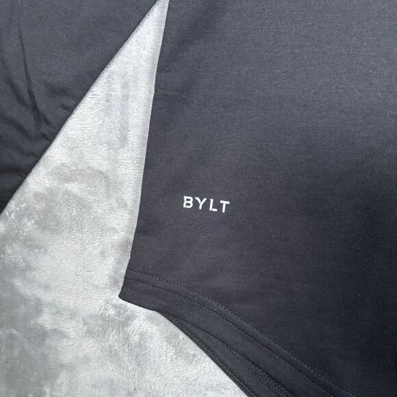 BYLT Premium Basics Long Sleeve Drop-Cut Henley – Black, Size L - Picture 2 of 6